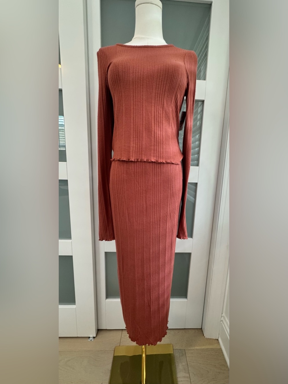 NWT 🔖 O’Neill Ribbed Top + Maxi Skirt Coordinating Outfit Size M - Picture 2 of 11